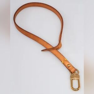 Authentic Louis Vuitton Vachetta Leather Pochette Strap Gold Tone Clasp